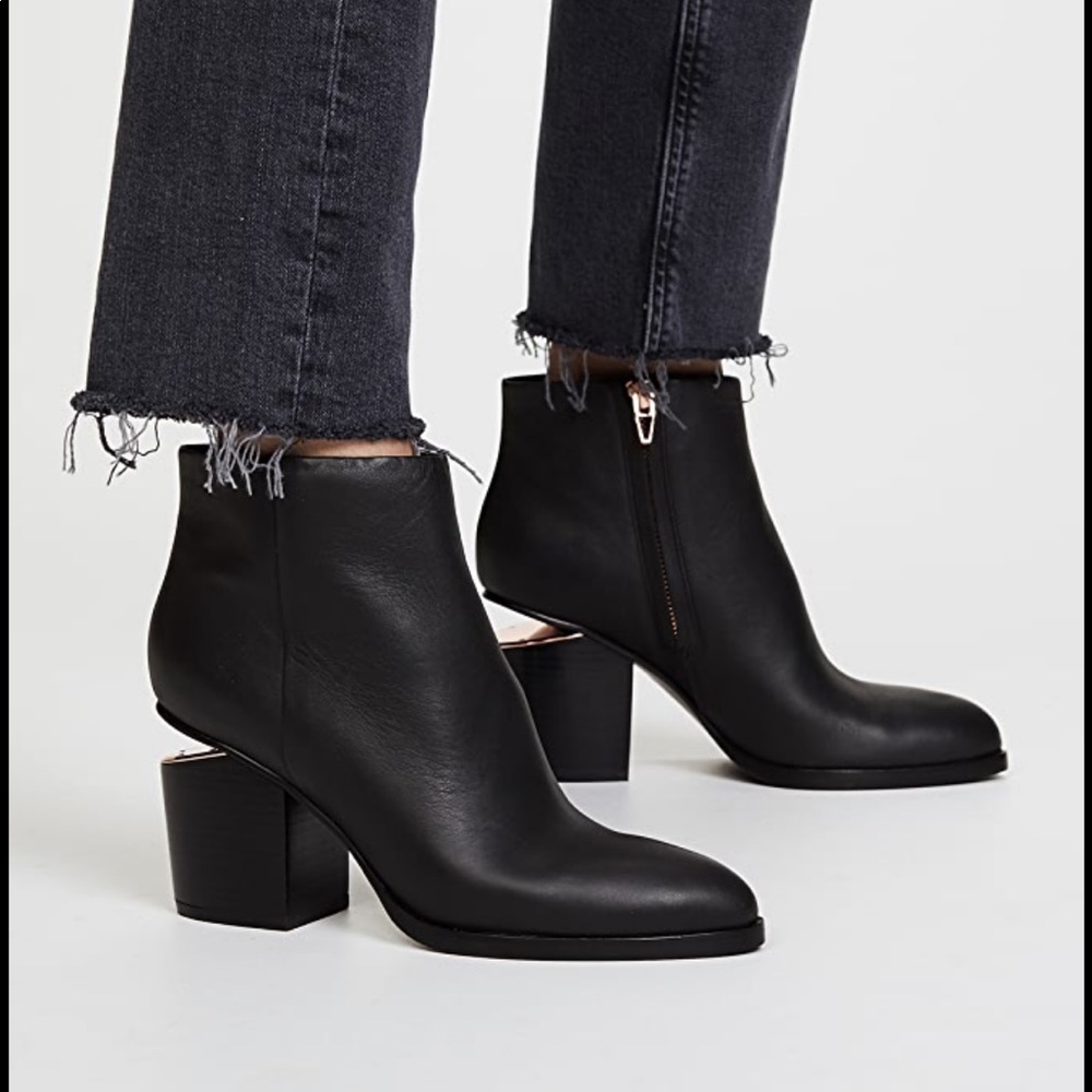Alexander Wang Gabi Rose Gold Ankle Boots Booties